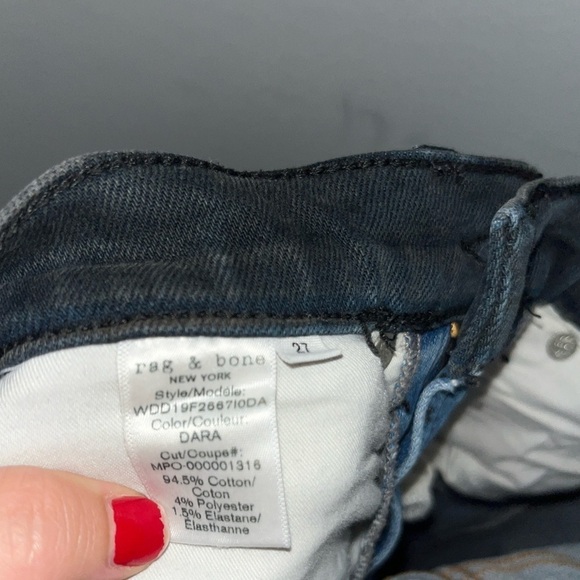 RAG & BONE Jane Super High-Rise Skinny Jeans in Dara Size 27 - Picture 11 of 14